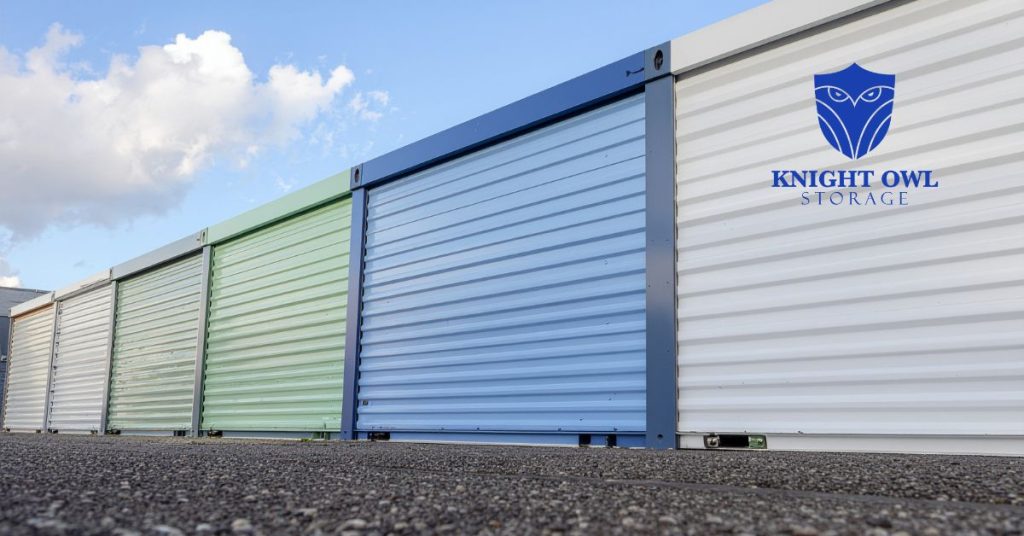 Knight Owl Storage Beltline logo with larger storage unit interior